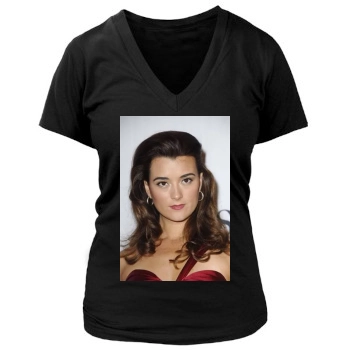 Cote De Pablo Women's Deep V-Neck TShirt