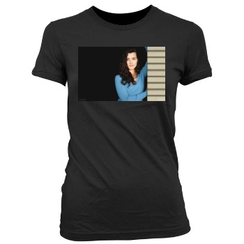 Cote De Pablo Women's Junior Cut Crewneck T-Shirt