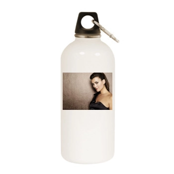 Cote De Pablo White Water Bottle With Carabiner