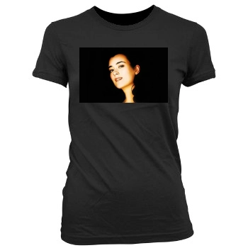 Cote De Pablo Women's Junior Cut Crewneck T-Shirt