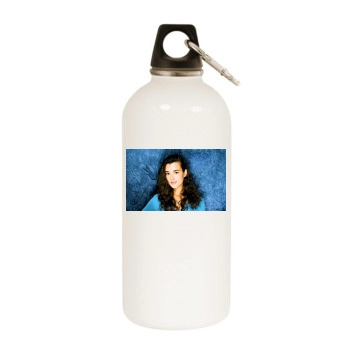 Cote De Pablo White Water Bottle With Carabiner