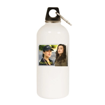 Cote De Pablo White Water Bottle With Carabiner