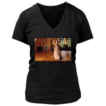 Cote De Pablo Women's Deep V-Neck TShirt