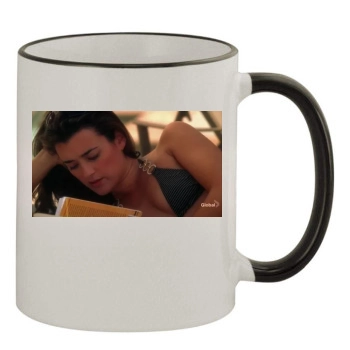 Cote De Pablo 11oz Colored Rim & Handle Mug