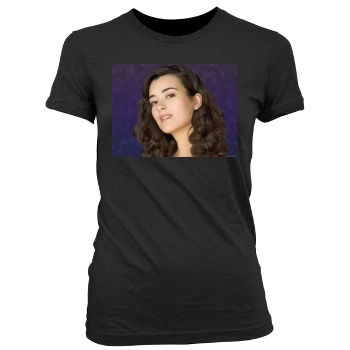 Cote De Pablo Women's Junior Cut Crewneck T-Shirt