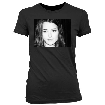 Cote De Pablo Women's Junior Cut Crewneck T-Shirt