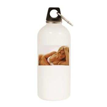 Cote De Pablo White Water Bottle With Carabiner