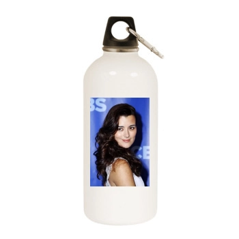 Cote De Pablo White Water Bottle With Carabiner