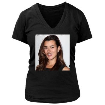 Cote De Pablo Women's Deep V-Neck TShirt