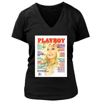 Farrah Fawcett Women's Deep V-Neck TShirt