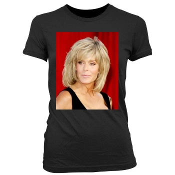 Farrah Fawcett Women's Junior Cut Crewneck T-Shirt