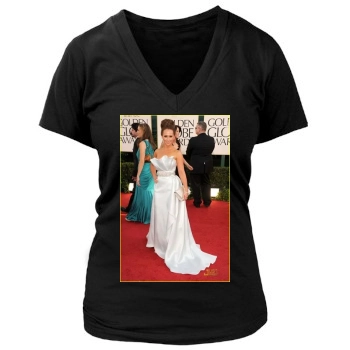 Jennifer Love Hewitt Women's Deep V-Neck TShirt