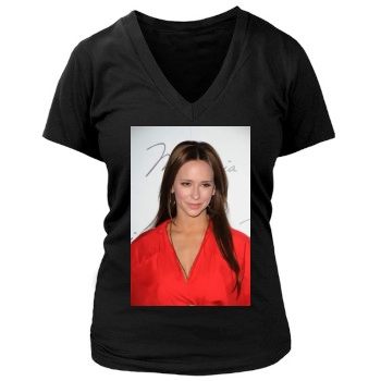 Jennifer Love Hewitt Women's Deep V-Neck TShirt