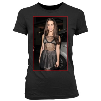 Jessica Lowndes Women's Junior Cut Crewneck T-Shirt