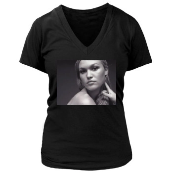 Julia Stiles Women's Deep V-Neck TShirt