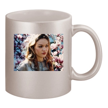 Julia Stiles 11oz Metallic Silver Mug