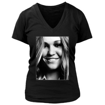 Julia Stiles Women's Deep V-Neck TShirt