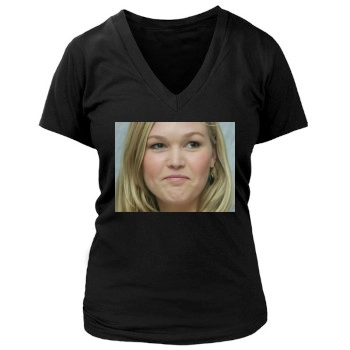 Julia Stiles Women's Deep V-Neck TShirt