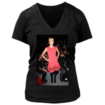 Julia Stiles Women's Deep V-Neck TShirt