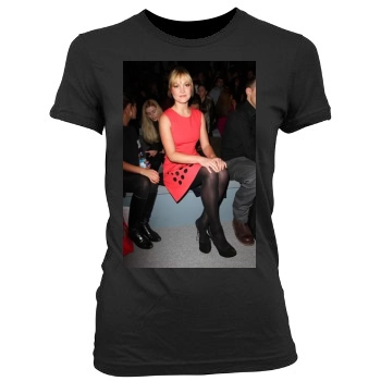 Julia Stiles Women's Junior Cut Crewneck T-Shirt