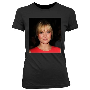 Julia Stiles Women's Junior Cut Crewneck T-Shirt