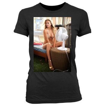 Brooklyn Decker Women's Junior Cut Crewneck T-Shirt