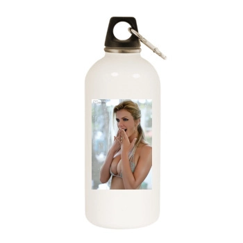 Brooklyn Decker White Water Bottle With Carabiner