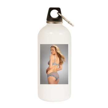 Brooklyn Decker White Water Bottle With Carabiner