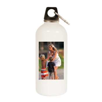 Brooklyn Decker White Water Bottle With Carabiner