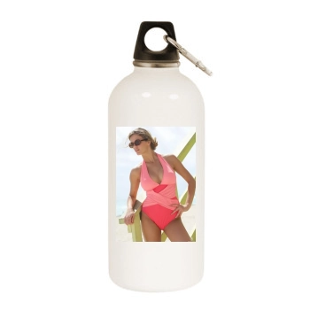 Brooklyn Decker White Water Bottle With Carabiner