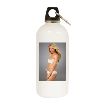 Brooklyn Decker White Water Bottle With Carabiner