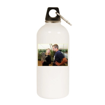 Brooklyn Decker White Water Bottle With Carabiner