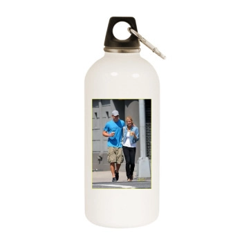 Brooklyn Decker White Water Bottle With Carabiner