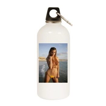 Brooklyn Decker White Water Bottle With Carabiner