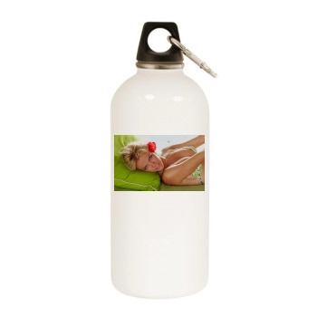 Brooklyn Decker White Water Bottle With Carabiner