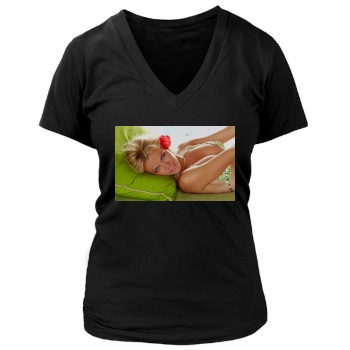 Brooklyn Decker Women's Deep V-Neck TShirt