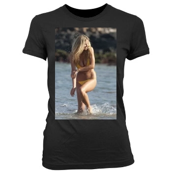 Brooklyn Decker Women's Junior Cut Crewneck T-Shirt