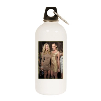 Brooklyn Decker White Water Bottle With Carabiner