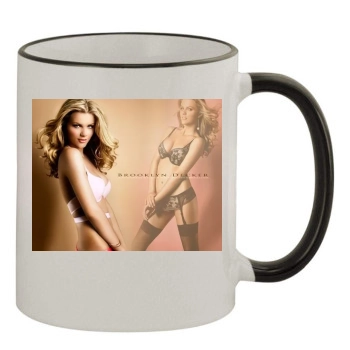 Brooklyn Decker 11oz Colored Rim & Handle Mug