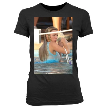 Brooklyn Decker Women's Junior Cut Crewneck T-Shirt