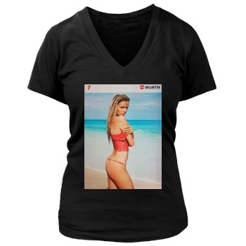 Brooklyn Decker Women's Deep V-Neck TShirt