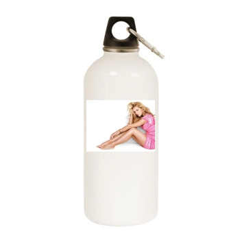 Brooklyn Decker White Water Bottle With Carabiner