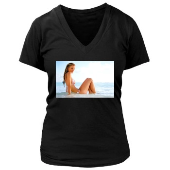 Brooklyn Decker Women's Deep V-Neck TShirt