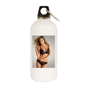 Brooklyn Decker White Water Bottle With Carabiner