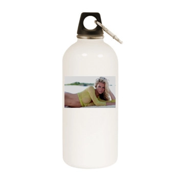 Brooklyn Decker White Water Bottle With Carabiner