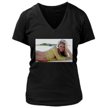 Brooklyn Decker Women's Deep V-Neck TShirt