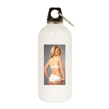 Brooklyn Decker White Water Bottle With Carabiner