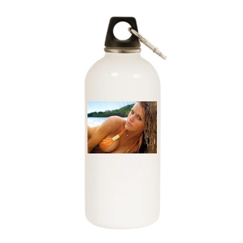 Brooklyn Decker White Water Bottle With Carabiner