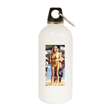 Brooklyn Decker White Water Bottle With Carabiner