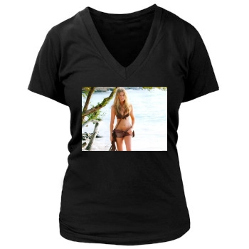 Brooklyn Decker Women's Deep V-Neck TShirt